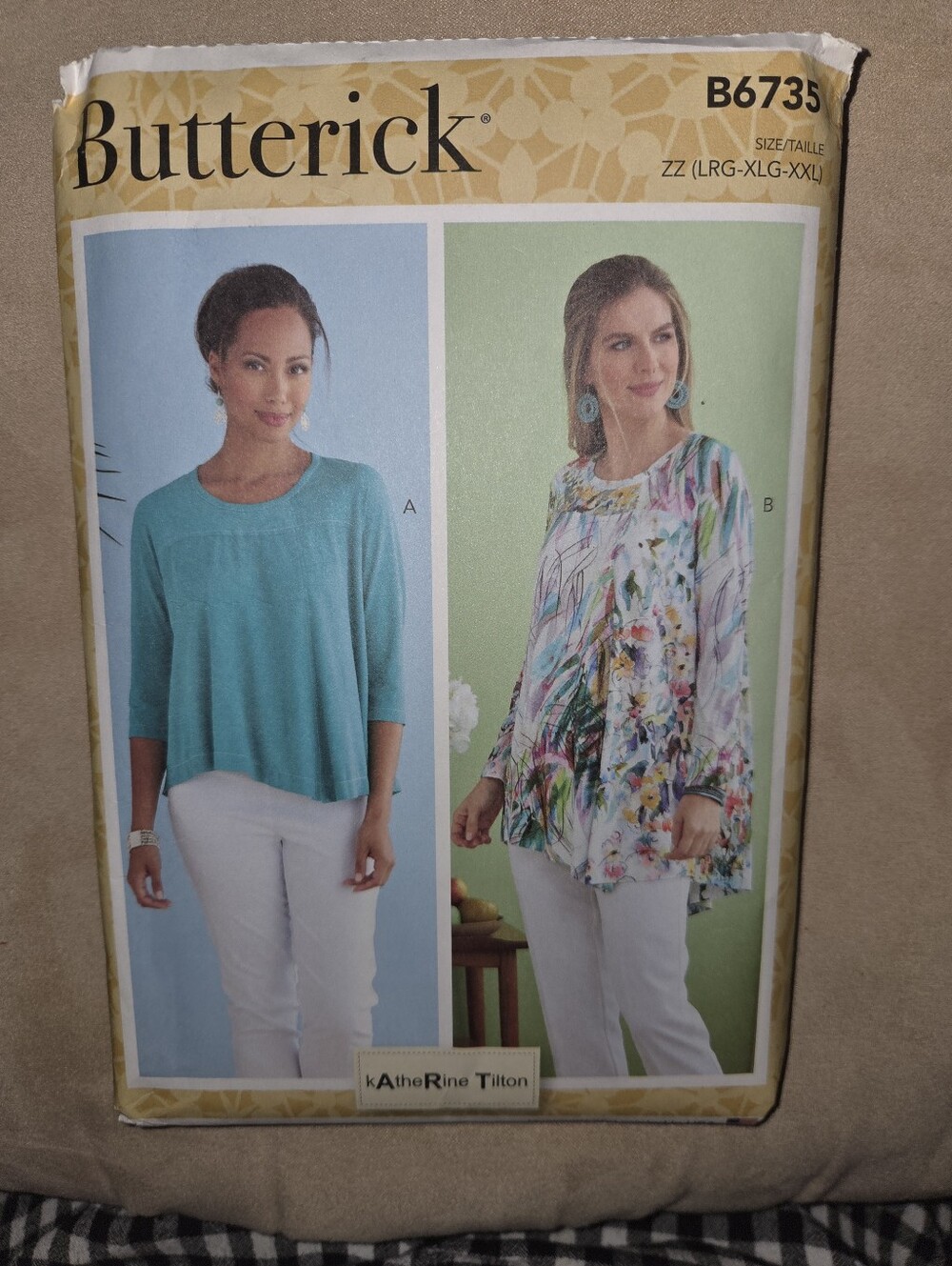 Butterick Sewing Pattern 6735 Misses Pullover Knit Tops Sizes LRG-XXL Uncut